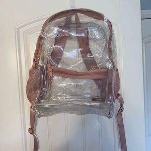 PINK clear backpack